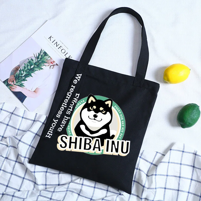 15 Женская сумка из холста с принтом собаки из аниме shiba Inu Doge, сумки-мессенджеры для дам, сумки через плечо, женские сумки - Цвет: 15