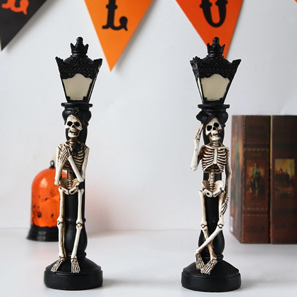 

Halloween Decor Skeleton LED Light Horror Miniature Skull Ghost Street Lamp Haunted House Bar Party Decoration