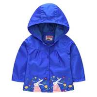 rabbit baby girls coat summer autumn flower jacket toddler kids waterproof outerwear windproof overall children hooded rain