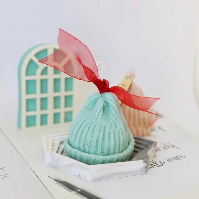 

Korean Knitted Hat Silicone Mold Aromatherapy Candle Mold Plaster Chocolate Christmas Decoration Baking Silicone Mold