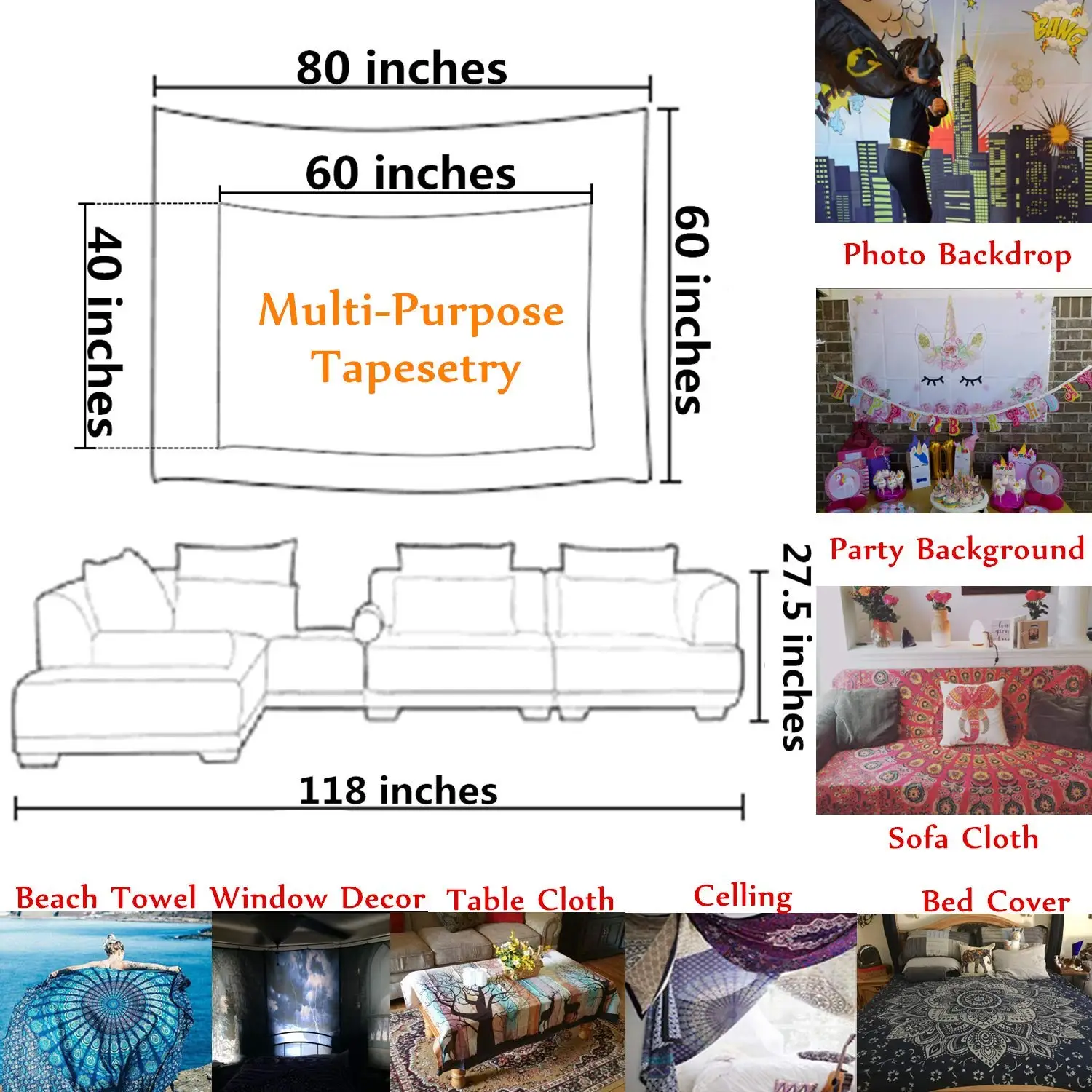 Персиковый гобелен с розовым окном де Парижа кожа вельвет настенный в стиле бохо