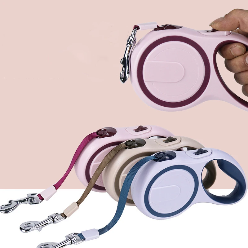 

3/5M ABS Automatic Pet Leash Durable Puppy Extending Dog Walking Leads Belt Running Leashes New Cat Retractable Traction Ropes