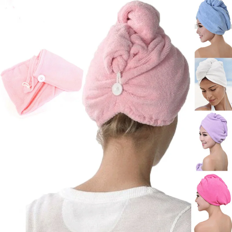 

Swimming Towel Rapid Fast Drying Hair Hat Absorbent Towel Cap Turban Wrap Soft Shower Hat Bathroom Towels Drying Hair Hat