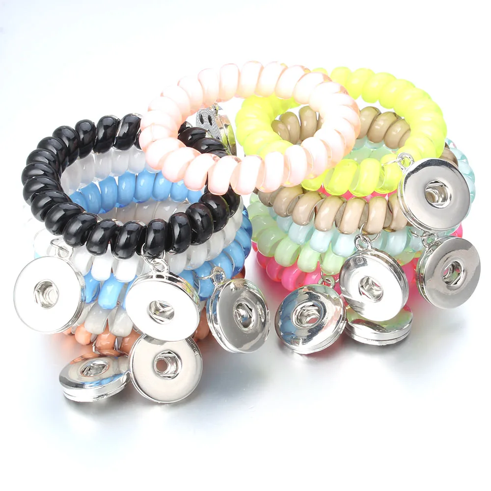 Горячие кнопки браслет 18 мм веревки для девушек Браслет Конфета Браслеты