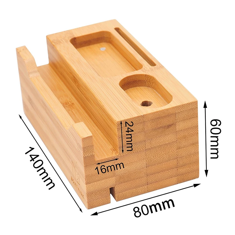 

Bamboo Wood Bracket for iWatch 4 3 2 1 Charging Dock Stand 3 USB Port Phone Holder For iPhone X 11 Xiaomi Charger for Airpods