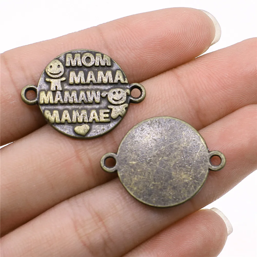 

Clearance Sale 4pcs Antique Bronze Color 21x28mm Mom Mama Mother Charms Pendant For Jewelry Making Diy Jewelry Findings