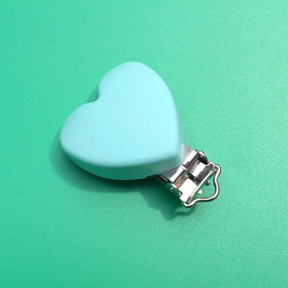 1 шт. силиконовый успокоитель в форме сердечка зажимы DIY детское кольцо для соски Прорезыватель пустышка для младенца ювелирные изделия игрушка Аксессуар Держатель Зажимы для прорезывателей