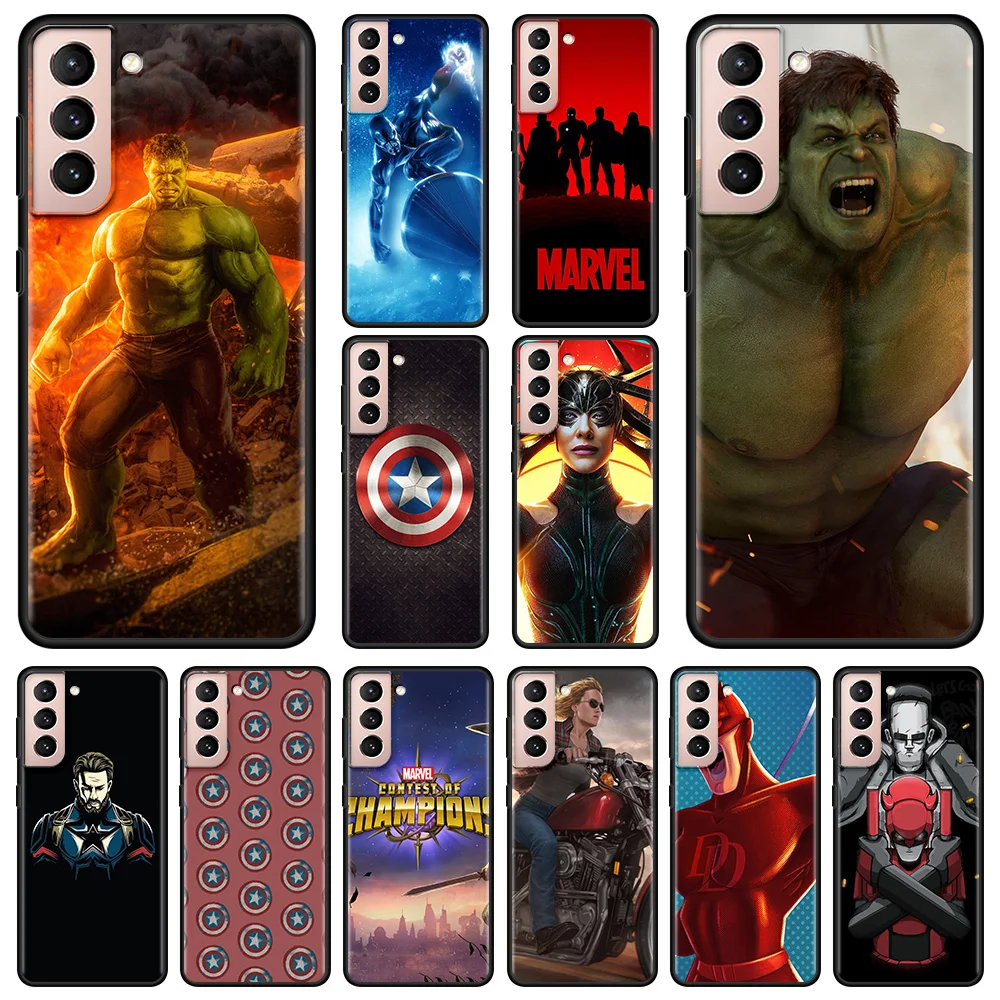 

Case For Samsung Galaxy S20 S21 FE Ultra S21 S20 S10 S9 S8 Plus S10Lite S10e S7 Edge SmartPhone Capa angry hulk marvel avengers