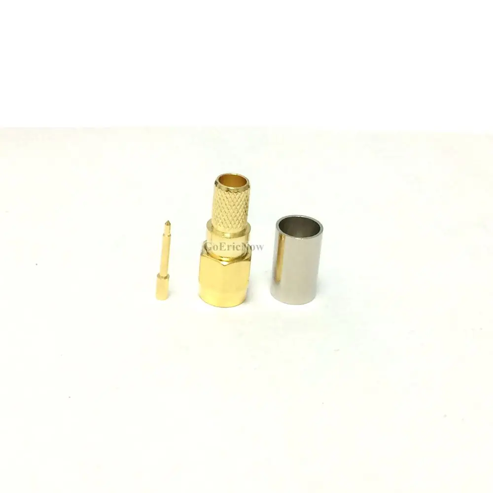 10 шт. RF коаксиальный 50 Ом SMA/RP-SMA штекер/гнездо обжимной для RG59 LMR240 Кабельный разъем