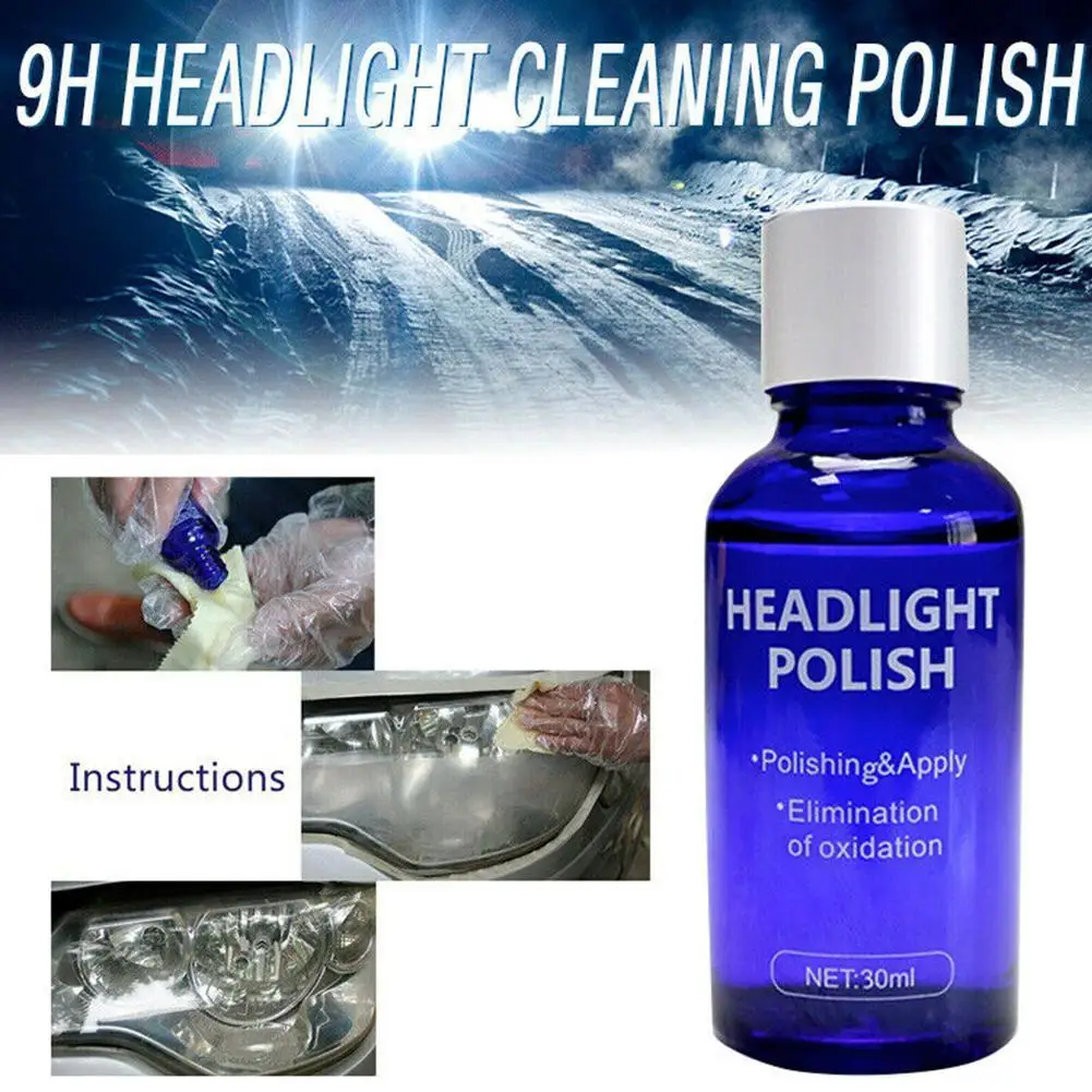 

10/30ml Car Headlight Repair Fluid Headlight Polish Headlight Repair Kit Refurbishment Liquid Car Headlight Restoration Wash Kit