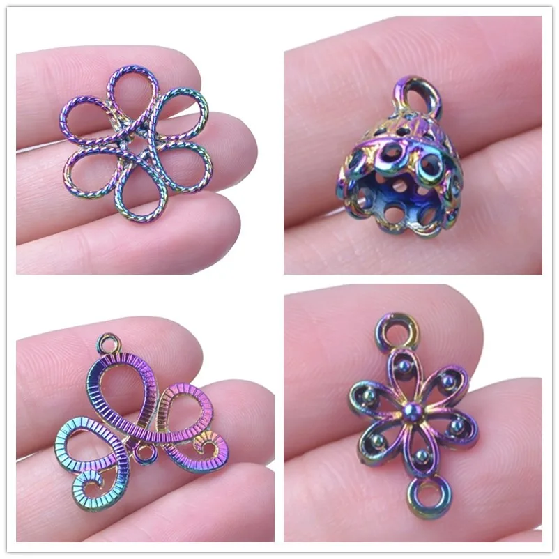 

Flower Charm Vintage Pendant Charms For Jewelry Making DIY Earrings Necklace Men Women Accessories Boho Ethnic Handmade Material