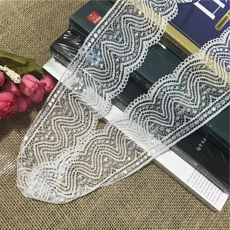 !5-6cm s2153-1 white multi-color knitted lace pure cotton fabric accessories sewing DIY handmade bedding tablecloth curtain flow | Дом и сад