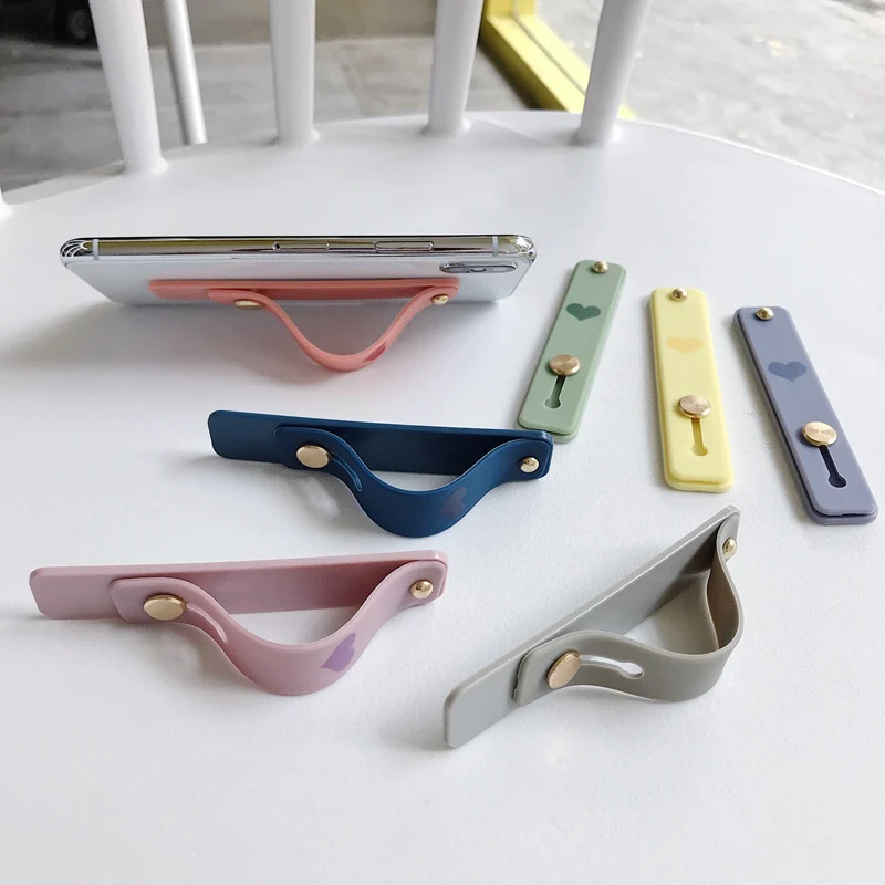 Universal Ultra thin Love Heart Silicone Phone Holder For iPhone Xiaomi Huawei Tablet Wristband Finger Ring Stand | Мобильные