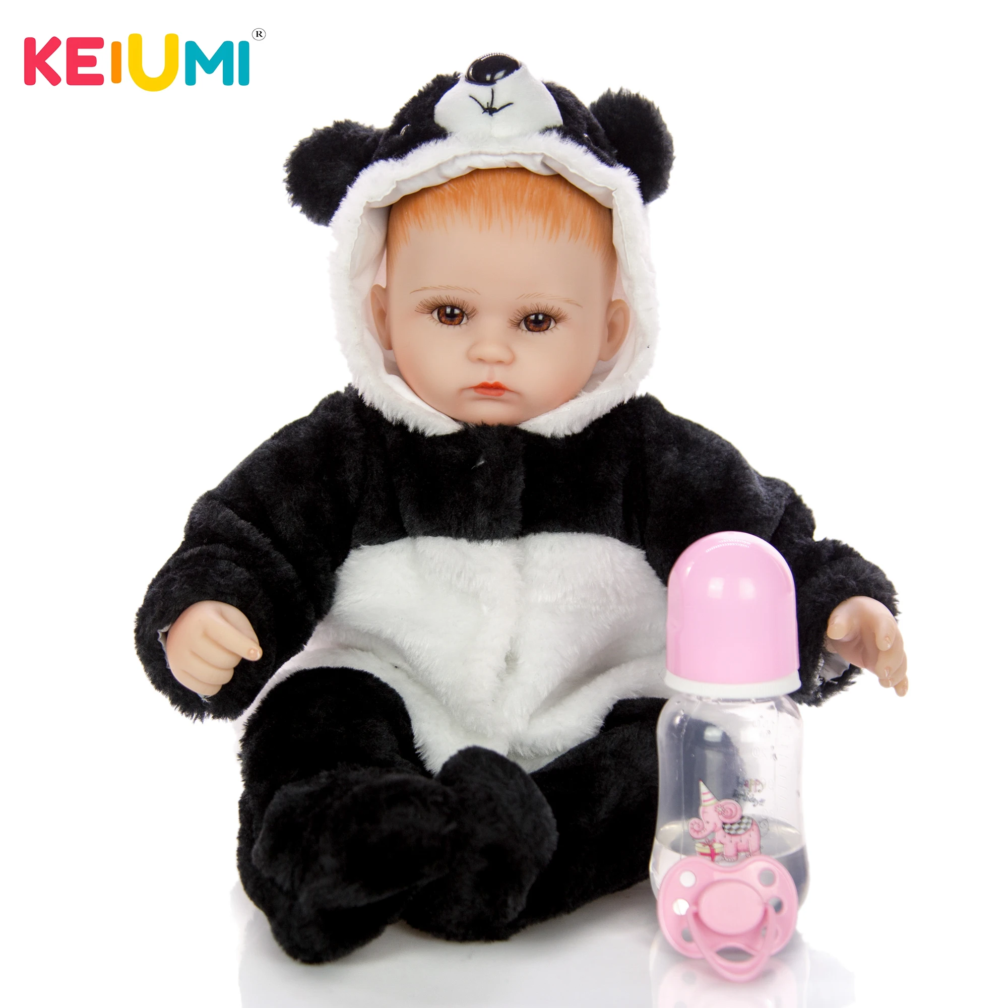 Новое поступление 17 &quot43 см Reborn Baby Doll ручная работа окрашенные волосы