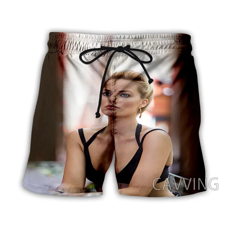 

CAVVING 3D Printed Margot Robbie Summer Beach Shorts Streetwear Quick Dry Casual Shorts Sweat Shorts for Women/men C01