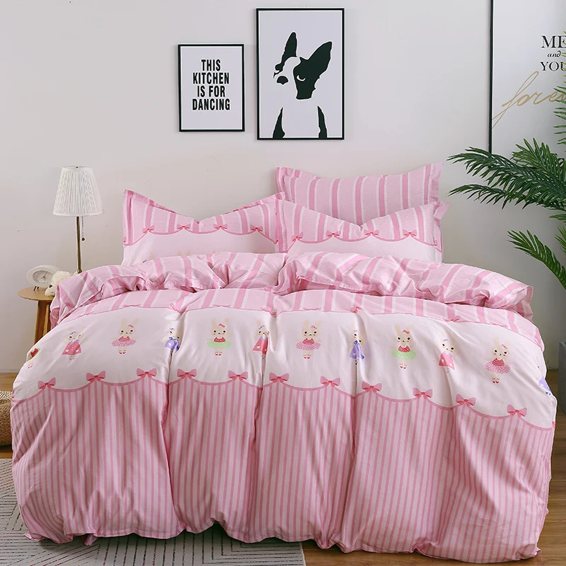

Floral Bedding Sets 4/3pcs Comfortable Bed Sheets Duvet Cover quilt cover soft bedclothes RU style for women pillow case