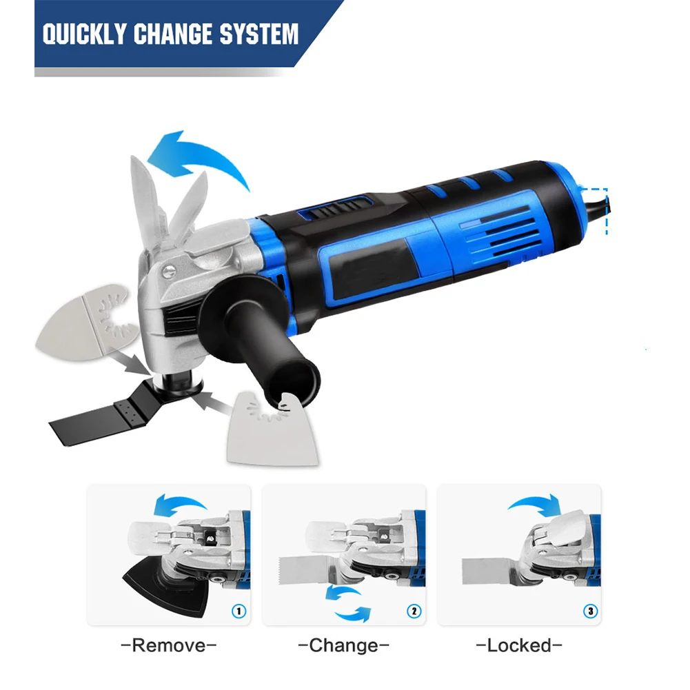 

33pcs Durable Trimmer Renovator Quick Release Accessories Oscillating Multitool Saw Blades Kit Portable Bi-Metal Reusable