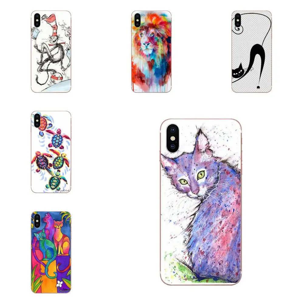 Прозрачный мешок TPU чехол модный Кот с принтом &quotпоп арт&quot Cat для samsung Galaxy Note 5 8 9 S3