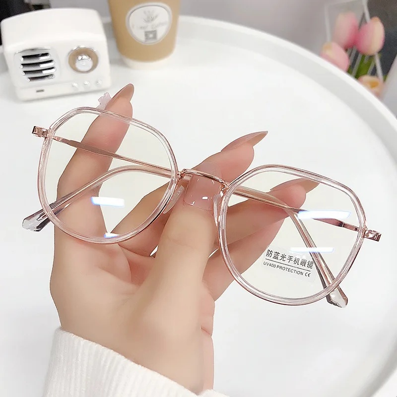 

Transparent Computer Glasses Eyeglass Frame Women Men Anti Blue Light Irregular Eyewear Blocking Glasses Optical Spectacle Gafas