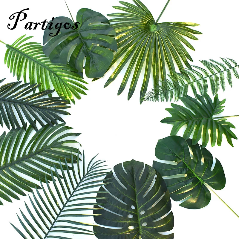 Искусственные искусственные листочки 5 шт. золотые серебряные зеленые растения