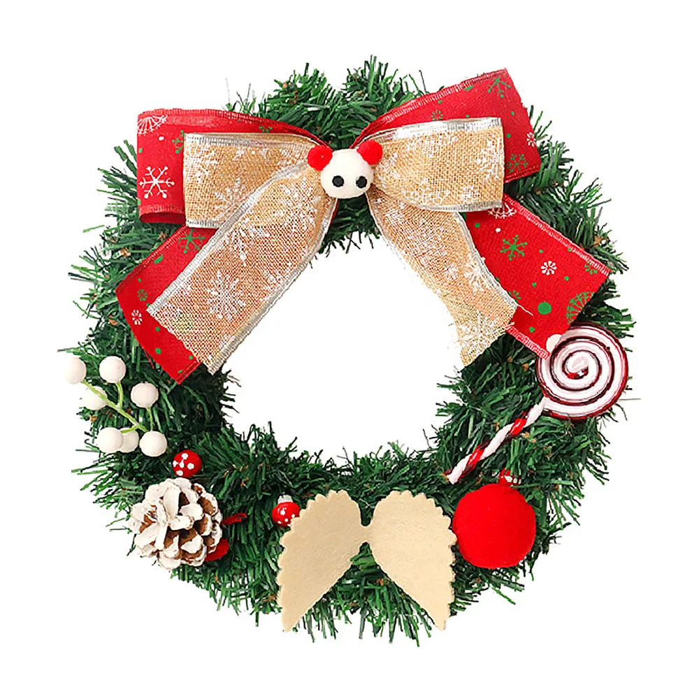 

Christmas Decoration Garland Wreath Hanging Flower Gift Xmas Vine Ring Wreaths