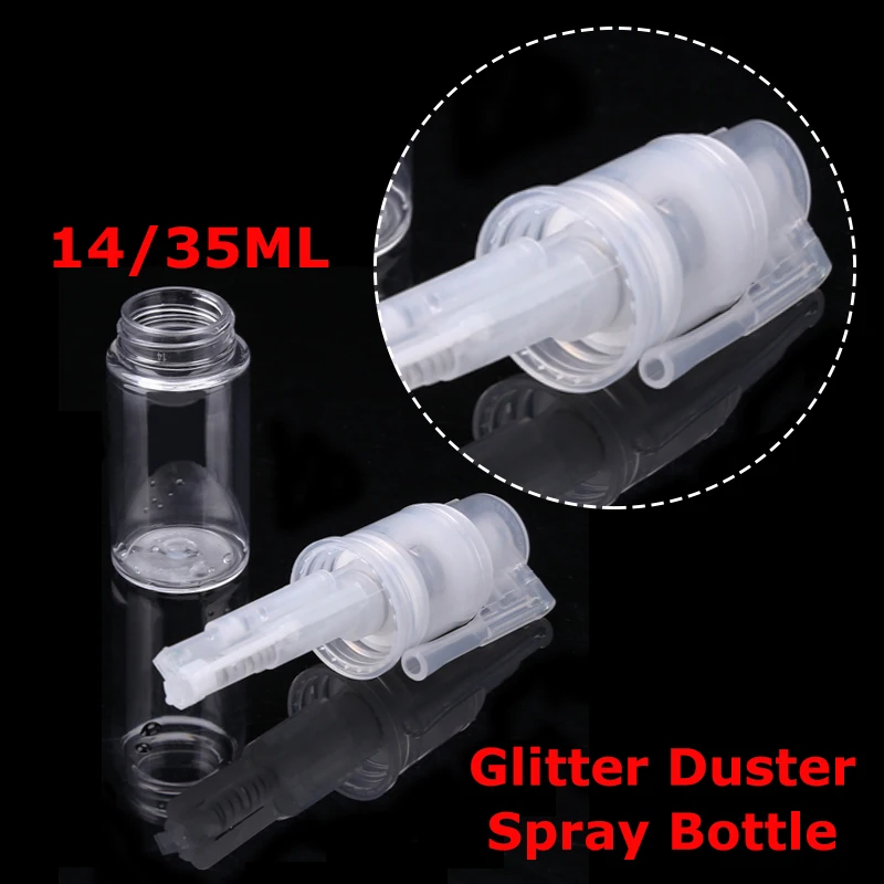 

14/35 ML Portable Glitter Duster Spray Bottle Mist Dry Powder Dispenser for Sparkle Shimmer Cards Colorful Scrapbooking Making