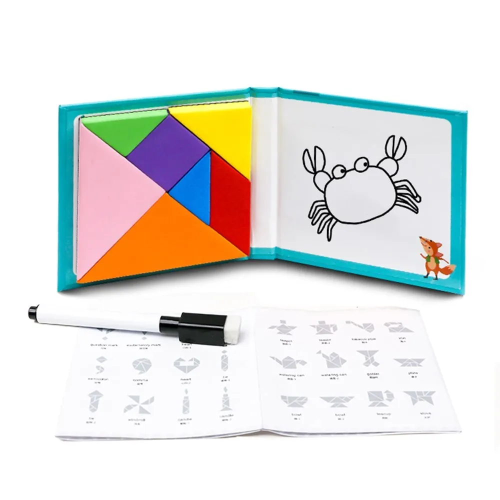 Магнитный 3D пазл головоломка танграмма игра искусственная образовательная