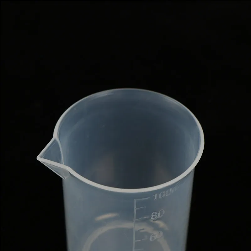 

2pcs 100mL Clear Plastic Graduated Measuring Cup Jug Beaker Lab Tool