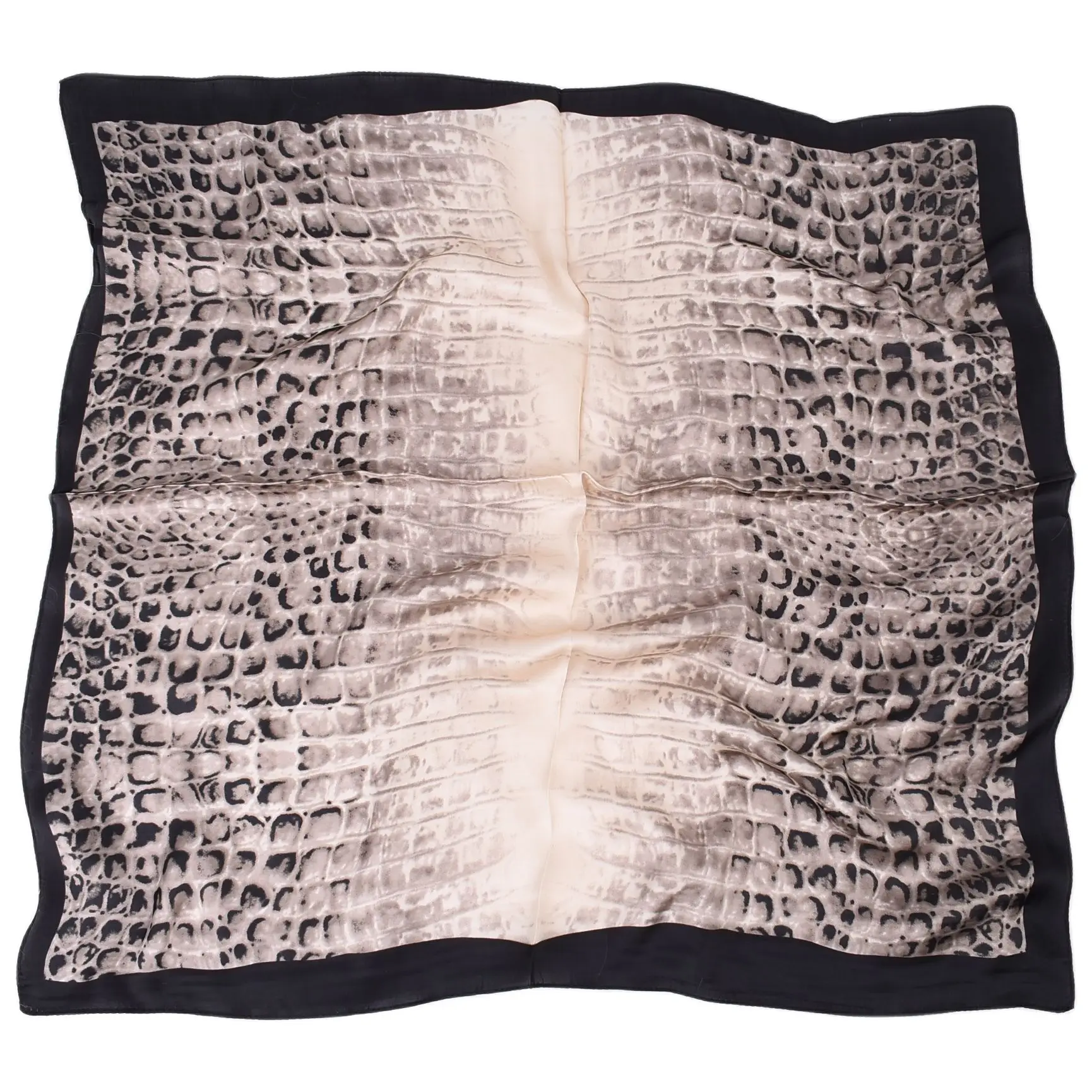 Шелковый Атласный роскошный квадратный шейный платок со змеиным принтом 70 см