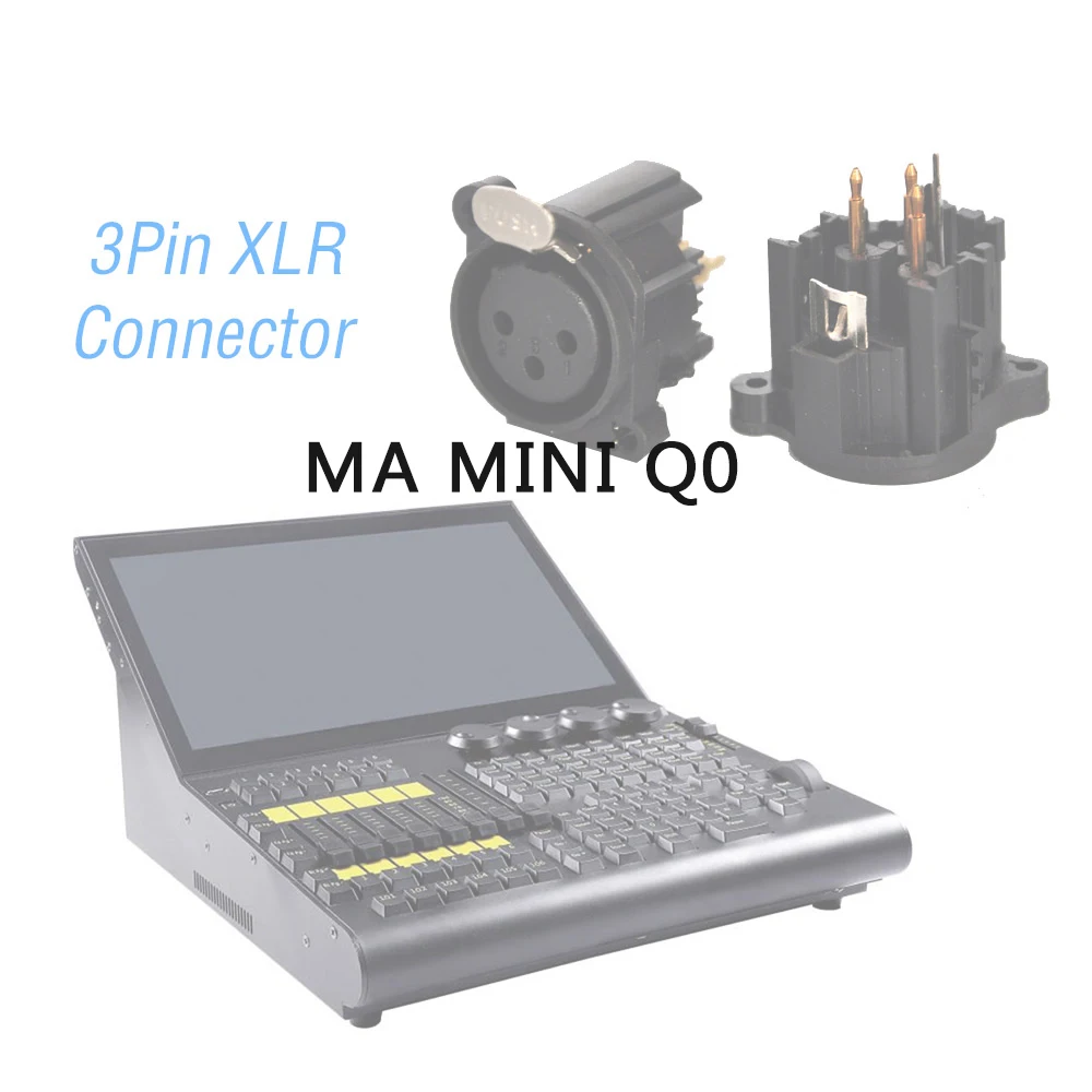 3Pin XLR Connector DMX512 MA Mini Q0 консольная часть света DMX контроллер диджей диско Par движущиеся фары светодиодный стробоскоп Светильник Освещение сцены консоль - Цвет: 3Pin XLR Connector