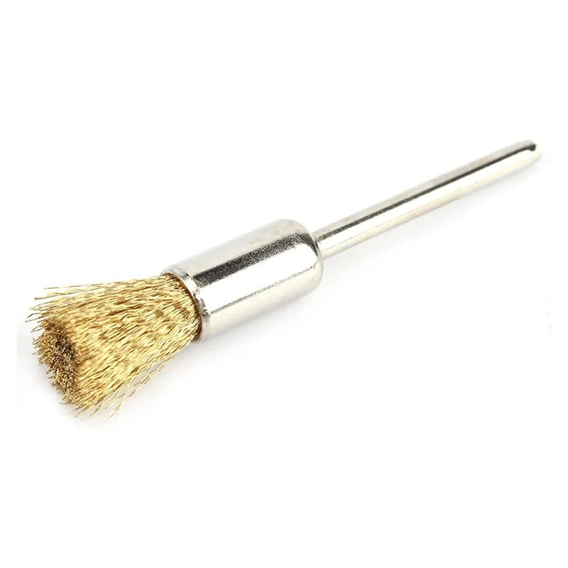 

44 Pieces Mini Wire Brush Wheel Cup Brass Steel Wire Brush Set 1/8 Inch Shank for Power Rotary Tools Polishing