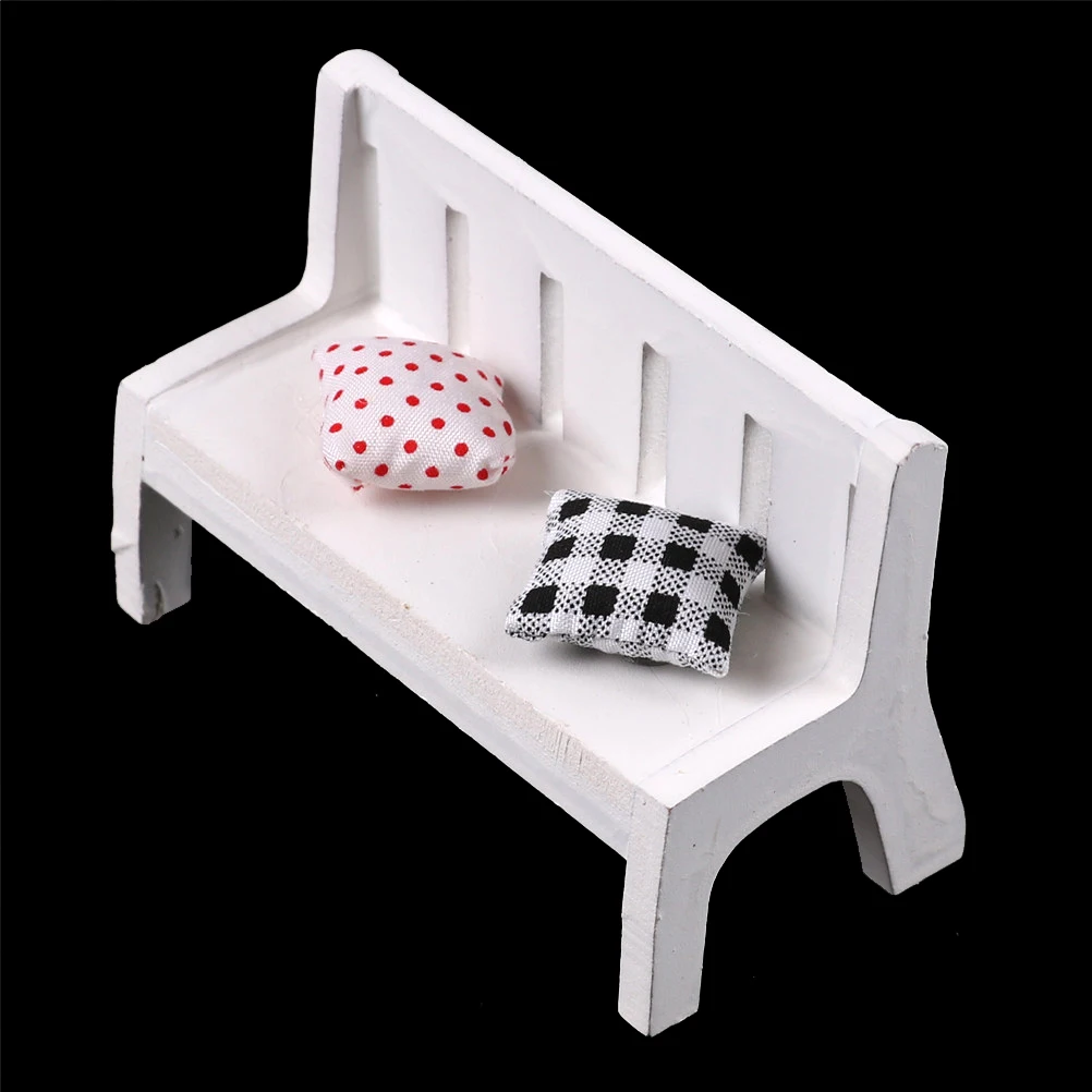 1 шт. модный деревянный стул скамейка с двумя подушками мебель игрушки милый