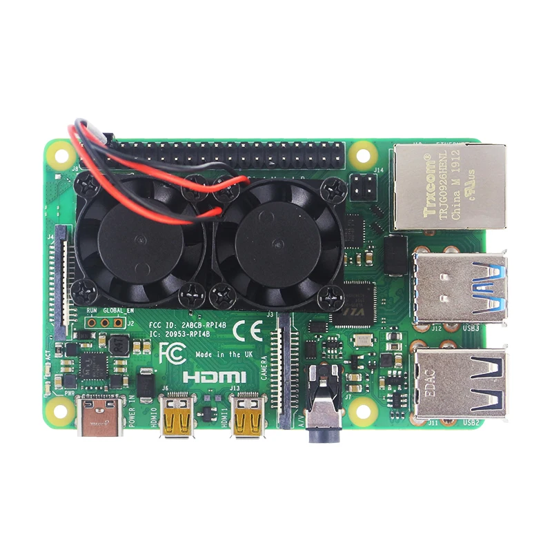 Raspberry Pi 4 Модель B двойной вентилятор с радиатором Окончательный двойной охлаждающий вентилятор кулер опционально для Raspberry Pi 3/3B+/4B