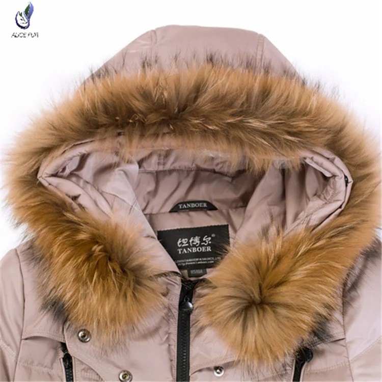 Натуральный меховой капюшон из енота отделка шарф черный воротник лисьего меха