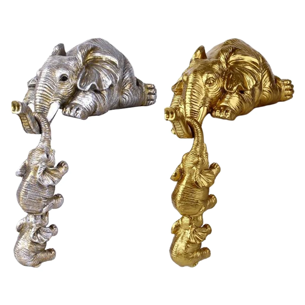 Фигурка милого слона семейный слон коллекционная креативная декоративная