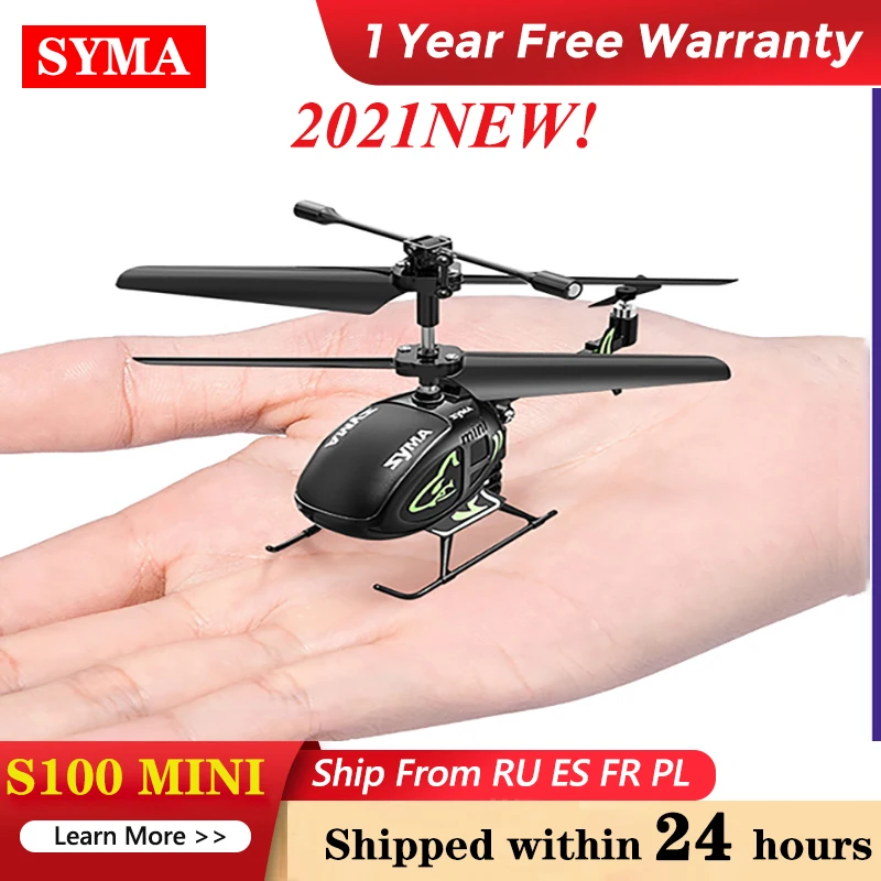 

Top SYMA S100 Original Mini RC Intelligent Fixed Height Helicopter Children's Toy Unmanned Aerial Vehicle Toy Gift 2021 NEW