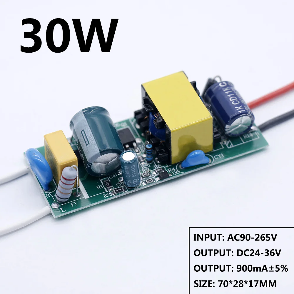 Драйвер для светодиодного освещения источник питания 50 Вт 40 30 20 24-36 в