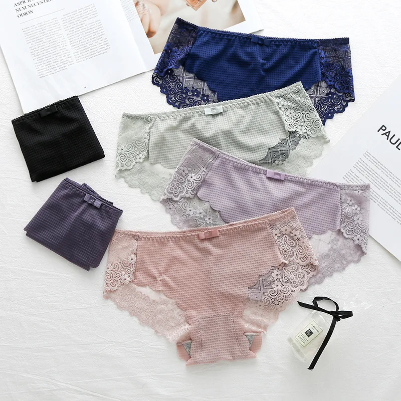 Простое однотонное кружевное сексуальное нижнее белье женские прозрачные