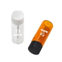honeypuff 1pcs glass snuff sniffer bottle with metal spoon 67mm mini plastic funnels