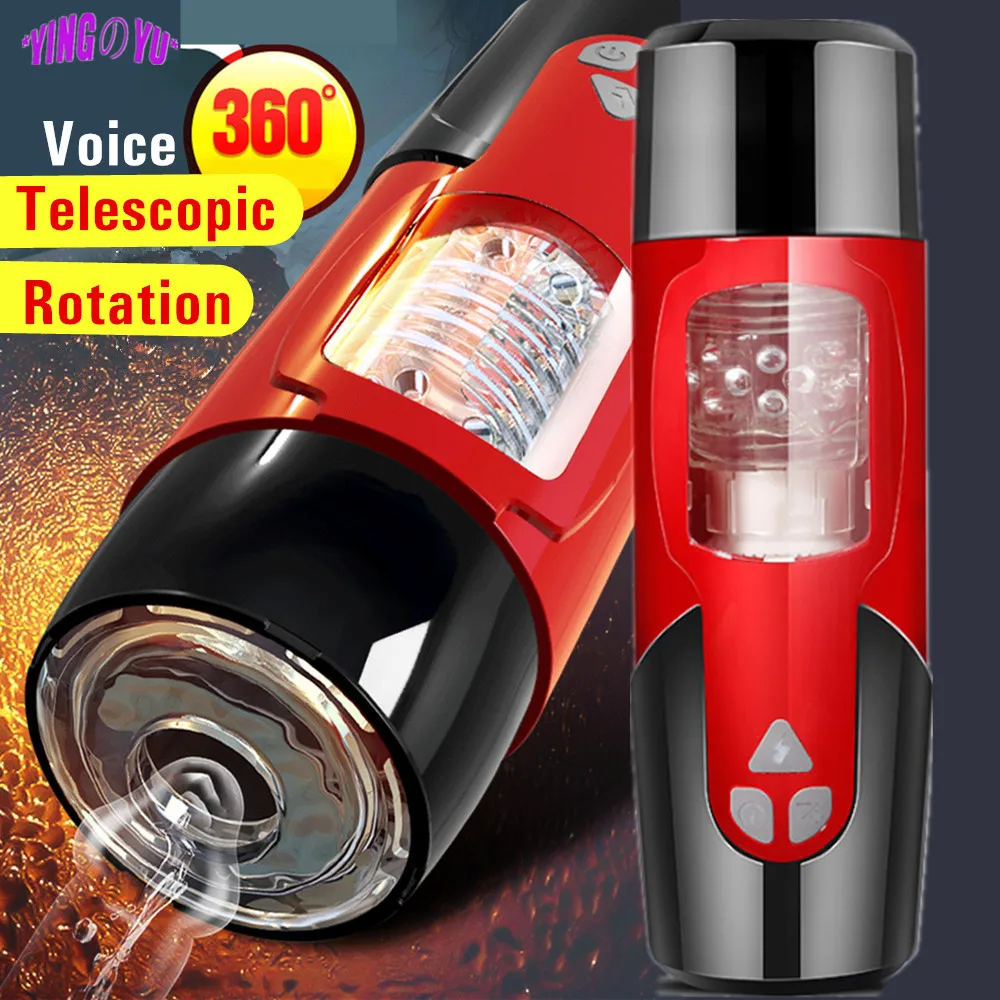 

Smart Voice Telescopic Rotation Male Masturbator Realistic Pussy Penis Masturbating Stimulation Blowjob Cup Sex Toys for Men 18+