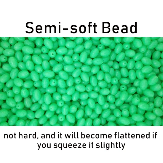 1000 шт. Большая упаковка светящийся рыболовный бисер овальная форма зеленая