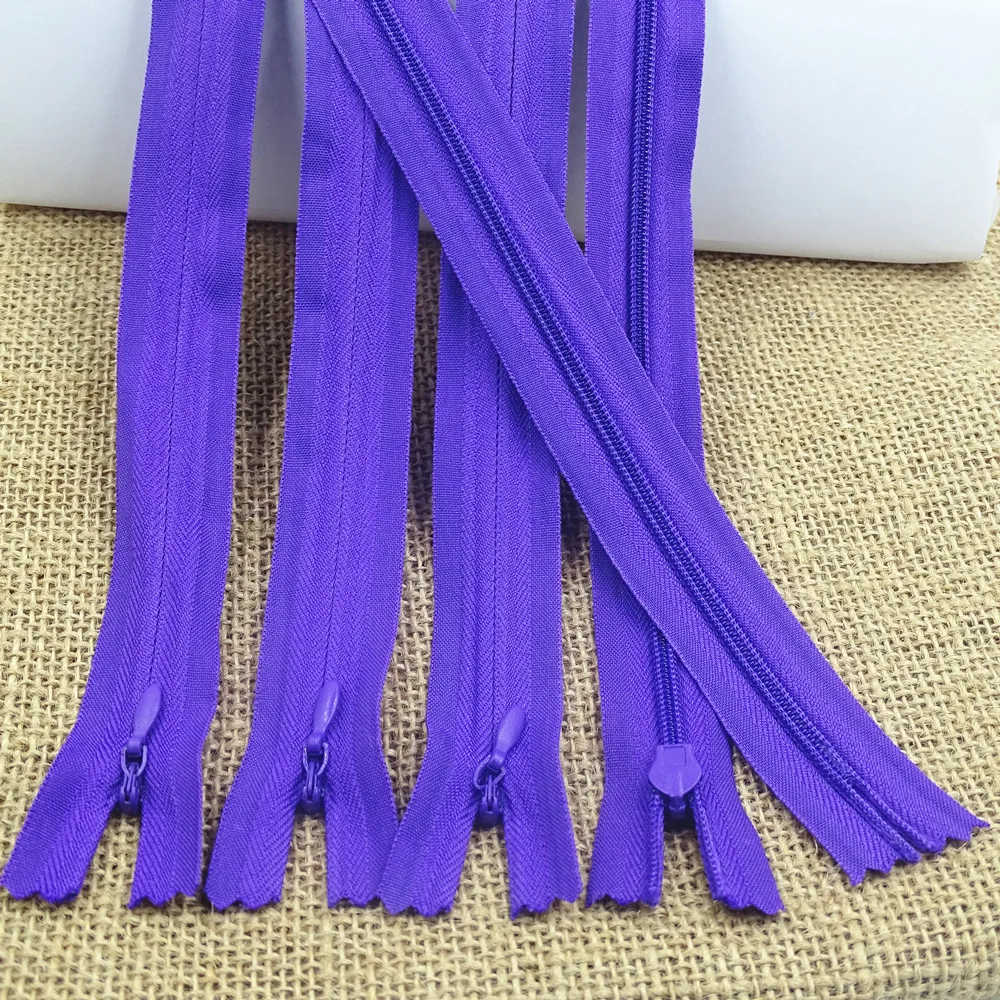 

20Pcs 3# Concealed Zipper 30-50Cm (12-20 Inches) Tailor Sewing Process Multi Color Optional