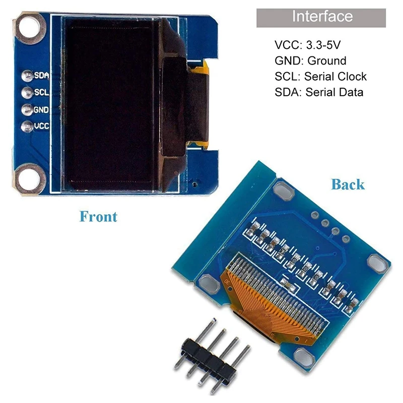 I2C O светодиодный дисплей 0 96 дюйма IIC Серийный ЖК модуль SSD1306 128 64 для Arduino с