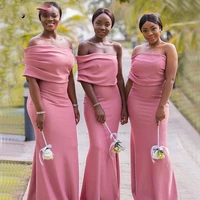 bridesmaid dresses mermaid african girls boat neck long 2021 nigeria prom dress new elegant customize robe de soire de mariage
