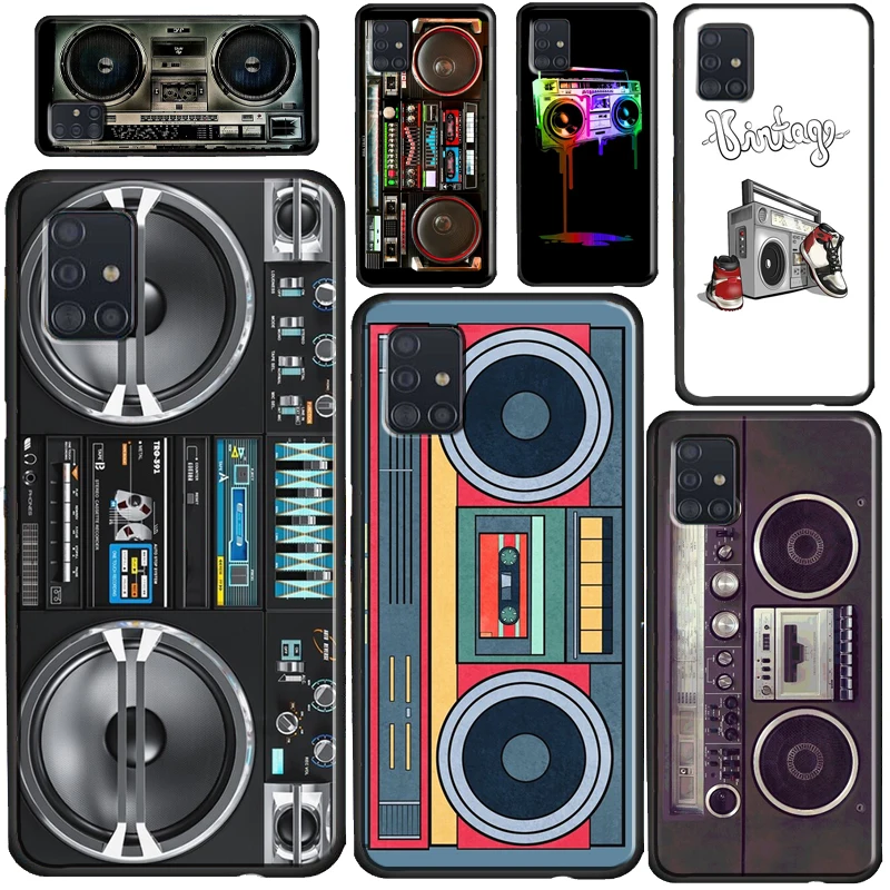 Vintage 80s Boombox Phone Case For Samsung A71 A51 A41 A31 A11 A12 A32 A52 A72 A20e A21S A02S A10 A40 A50 A70
