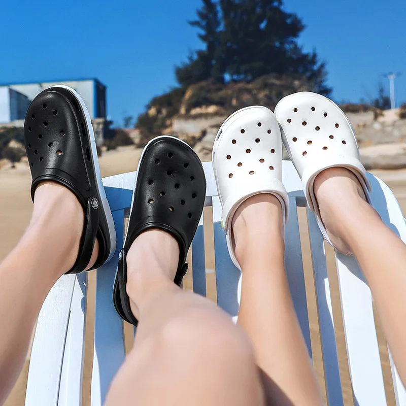 Мужские пляжные сандалии Coslony светло-коричневые удобные уличные из ЭВА для сада