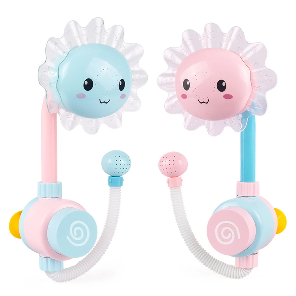 

Baby Bath Toy Sunflower Showers Bathtub Bathing Toy Spray Water Shower Head Tub Faucet Swimming Play Toys For Children