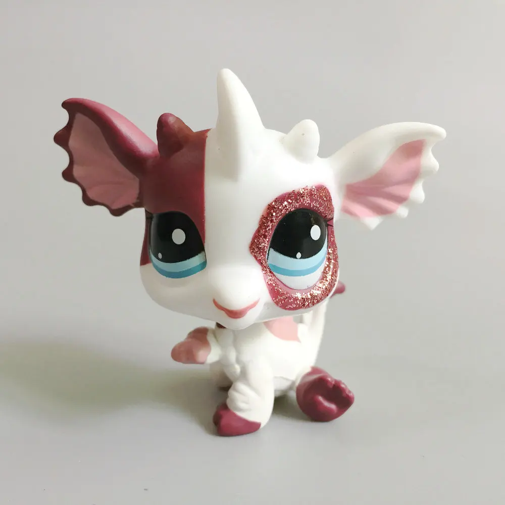 Littlest Pet OOAK Черный Дракон Собака Фигурка ручной росписи для детская игрушка
