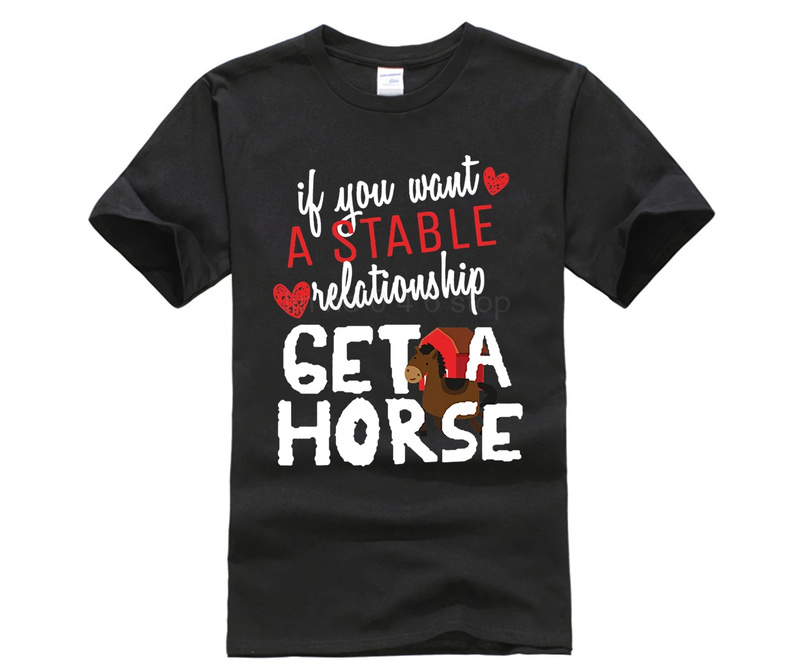 Стабильные отношения лошадь Любовник футболка Веселая подарок ему ее | Мужская