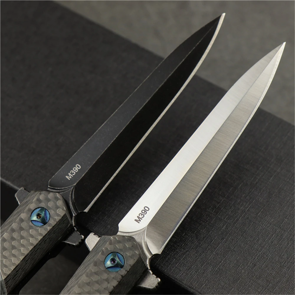 M390 складной нож из углеродного волокна с рукояткой и шарикоподшипником для